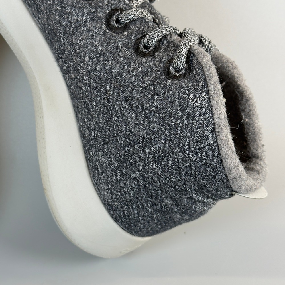 Allbirds Wool Runner Up Mid WRUM Mens 9 Running Shoes Charcoal Gray White Lace - Picture 12 of 16